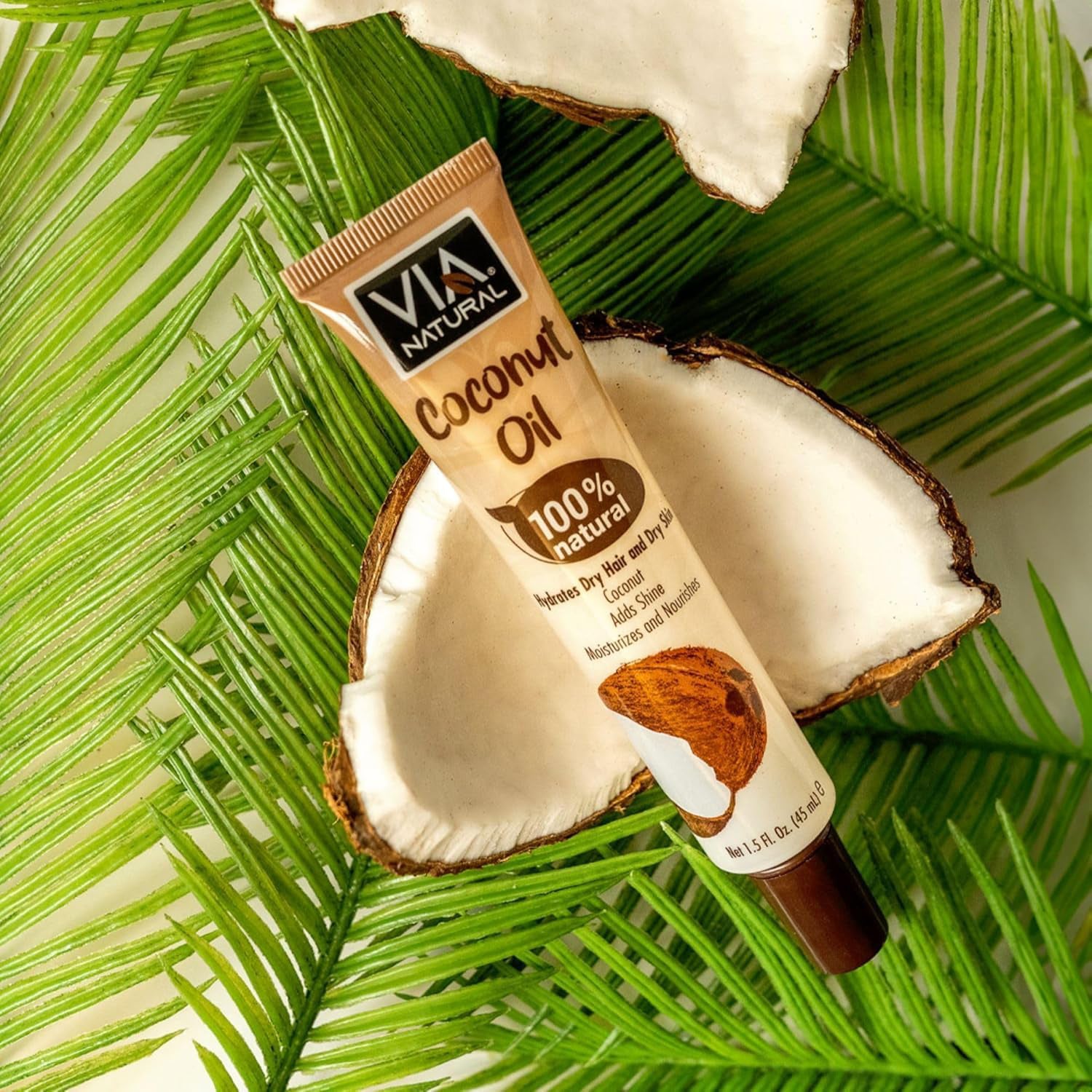 Via Natural Ultra Care Moisturizing Coconut Oil for Hair, Scalp & Body Treatment, 1.5 fl oz (3 Pack)