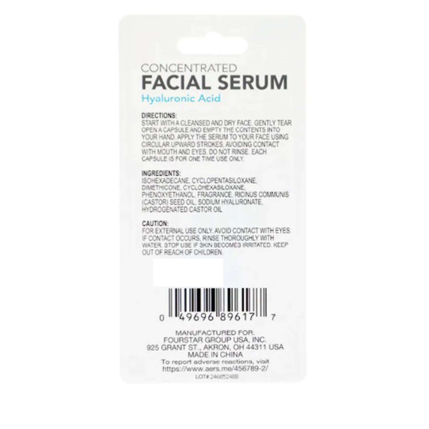 Concentrated Facial Serum - Hyaluronic Acid